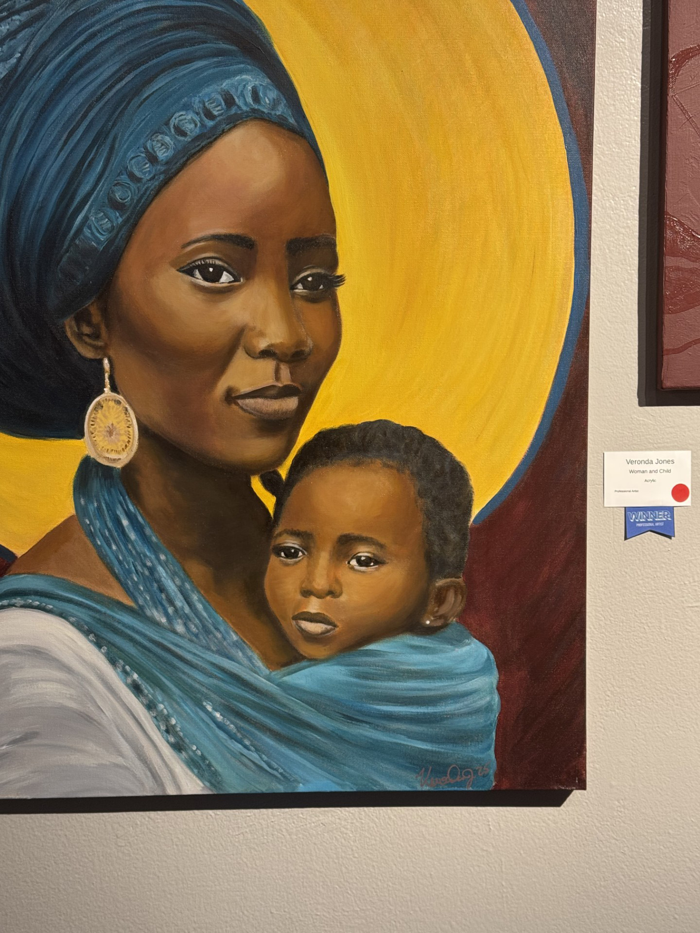 Painting of a mom and baby